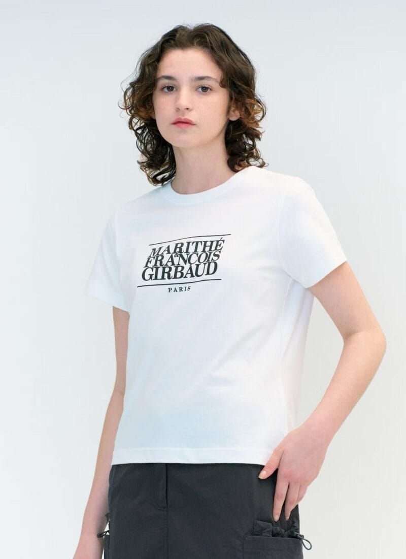 W CLASSIC LOGO TEE white