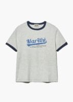 W VINTAGE BASEBALL RINGER TEE light heather gray