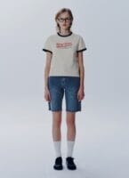 大爆款W VINTAGE BASEBALL RINGER TEE ivory 超多明星idol同款