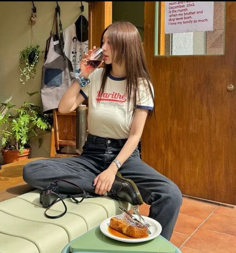 大爆款W VINTAGE BASEBALL RINGER TEE ivory 超多明星idol同款