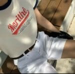 大爆款W VINTAGE BASEBALL RINGER TEE ivory 超多明星idol同款