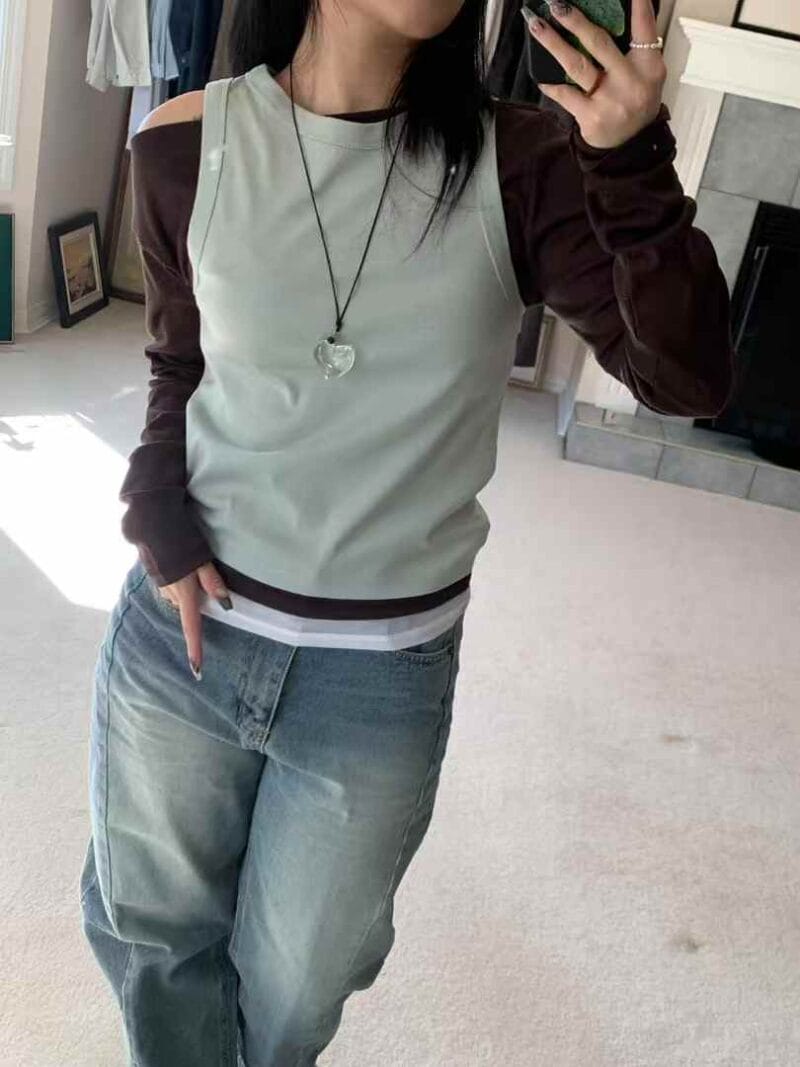 ins网红爆款 韩女真两件套氛围感超级百搭 两色