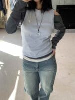 ins网红爆款 韩女真两件套氛围感超级百搭 两色