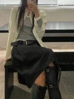 盐系ins清冷风 酷姐必备的条纹按压钮扣衬衫 两色