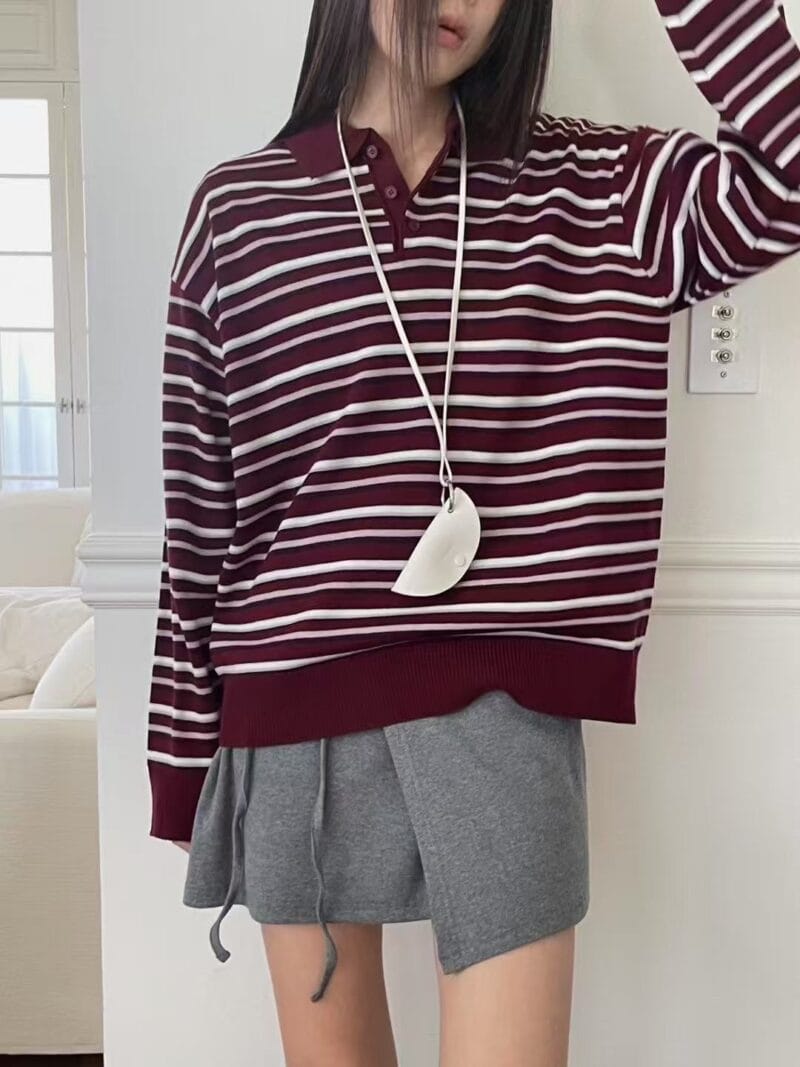 今年最流行的条纹polo 绝对不翻车 不会显老的款