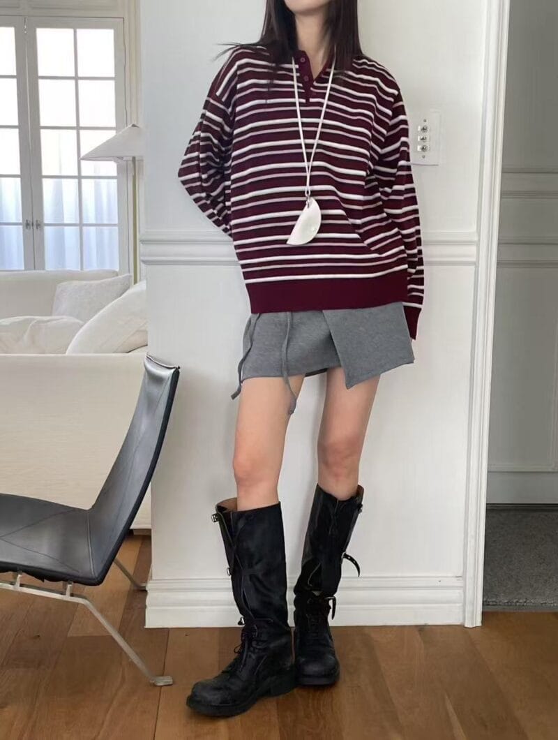 今年最流行的条纹polo 绝对不翻车 不会显老的款