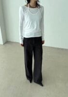 中低腰慵懒感满分的条纹裤子