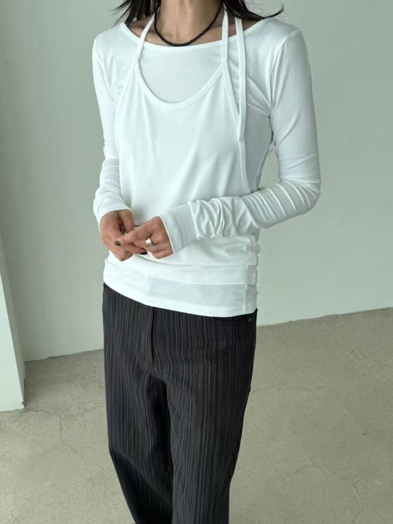 中低腰慵懒感满分的条纹裤子