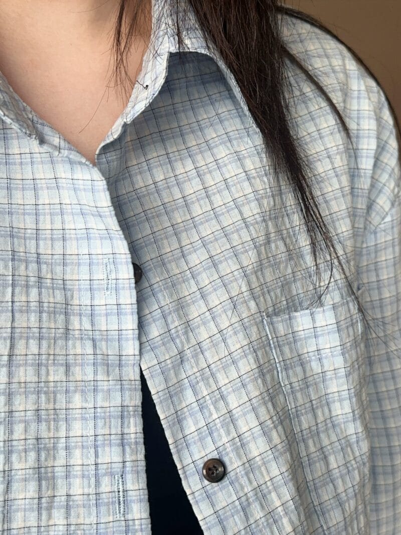 有点复古但又超百搭 泡泡棉面料不易皱