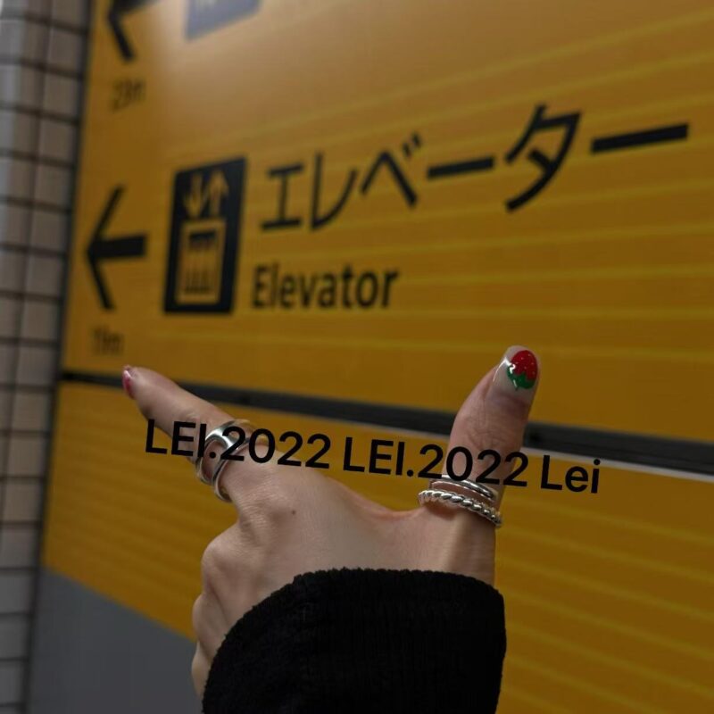 LÉI 925通体纯银重工 双层纽结戒指