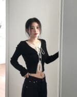 cloudemotion day layer black & lace top 大爆款