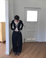 cloudemotion day layer black & lace top 大爆款