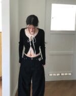 cloudemotion day layer black & lace top 大爆款