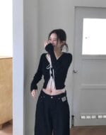 cloudemotion day layer black & lace top 大爆款