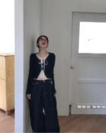 cloudemotion day layer black & lace top 大爆款