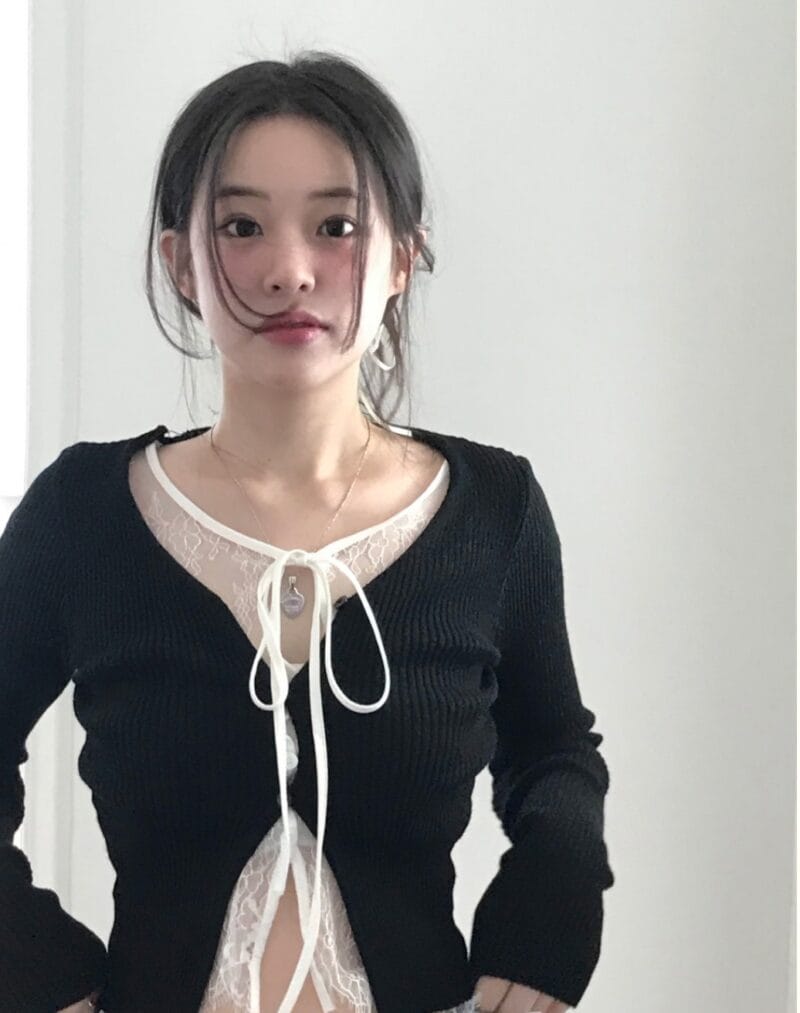 cloudemotion day layer black & lace top 大爆款