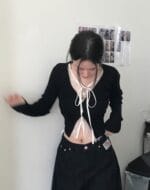 cloudemotion day layer black & lace top 大爆款