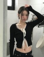 cloudemotion day layer black & lace top 大爆款