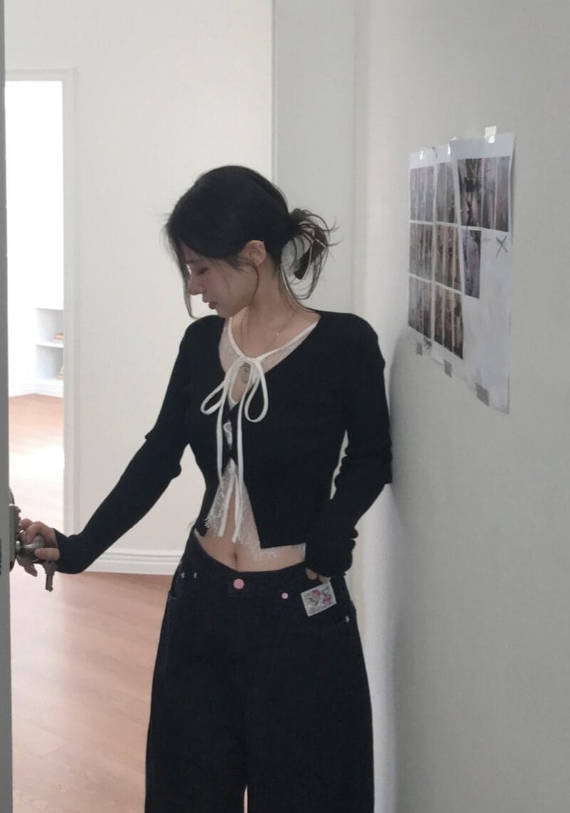 cloudemotion day layer black & lace top 大爆款