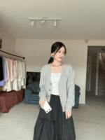 糯唧唧软乎乎的春季羊毛开衫 深V巨显瘦