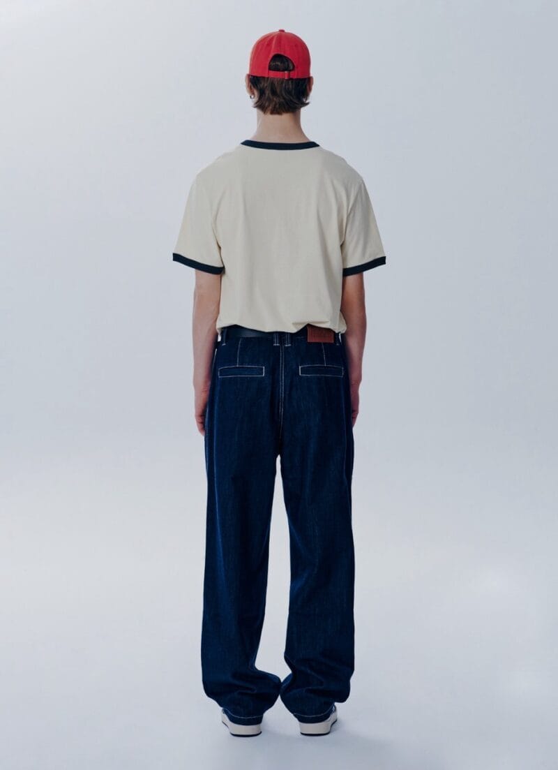 VINTAGE BASEBALL RINGER TEE ivory 李贤在同款