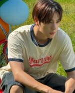 VINTAGE BASEBALL RINGER TEE ivory 李贤在同款