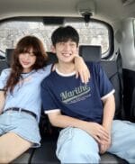 W VINTAGE BASEBALL RINGER TEE sky blue