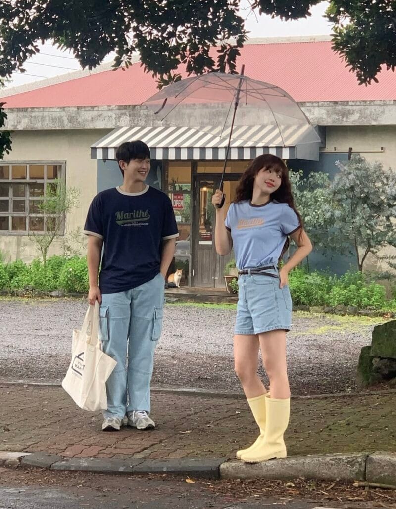 W VINTAGE BASEBALL RINGER TEE sky blue