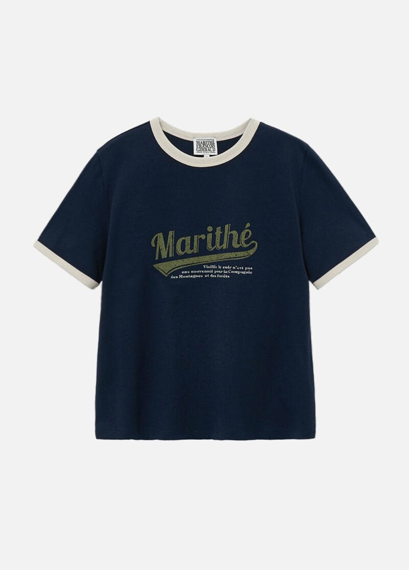 W VIINTAGE BASEBALL RINGER TEE navy