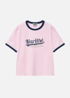W VIINTAGE BASEBALL RINGER TEE light pink