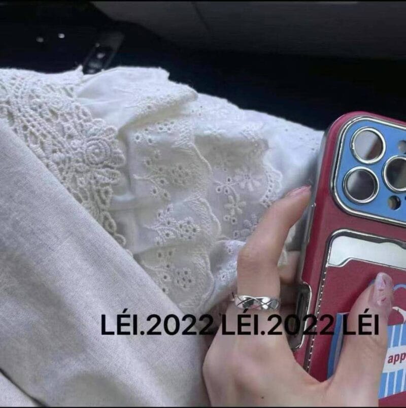 LÉI 925通体纯银重工菱格戒指