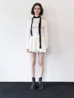 Rockcake Nylon Shirred Balloon Skirt - Ivory