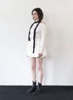 Rockcake Nylon Shirred Balloon Skirt - Ivory