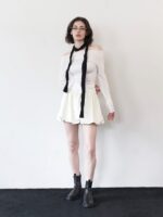 Rockcake Nylon Shirred Balloon Skirt - Ivory