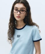 W CLASSIC LOGO RINGER TEE sky blue