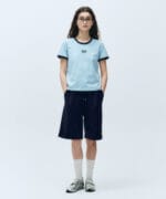 W CLASSIC LOGO RINGER TEE sky blue