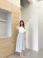 肌理感松紧腰 层次感气质半身裙 两色