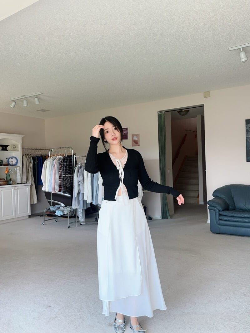 肌理感松紧腰 层次感气质半身裙 两色