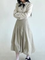 超推荐 质感无敌好的百褶花苞半身裙 三色