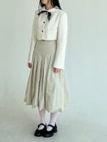 超推荐 质感无敌好的百褶花苞半身裙 三色