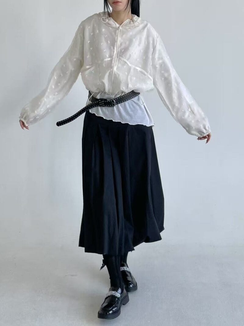 超推荐 质感无敌好的百褶花苞半身裙 三色