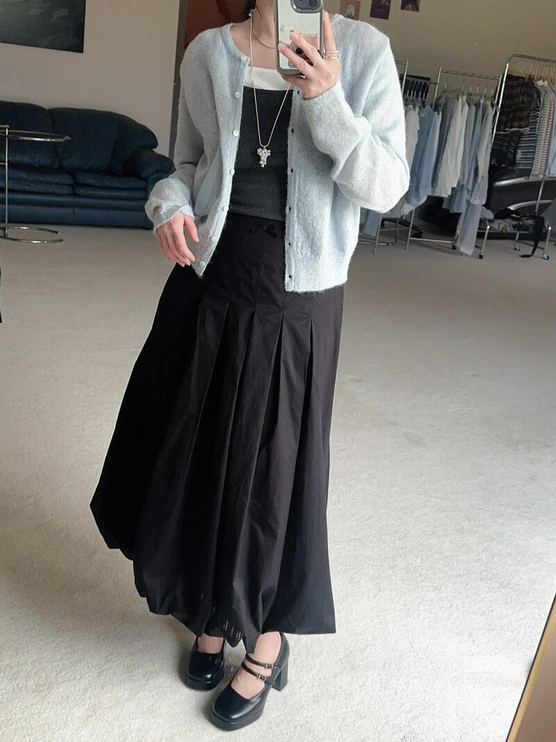 超推荐 质感无敌好的百褶花苞半身裙 三色