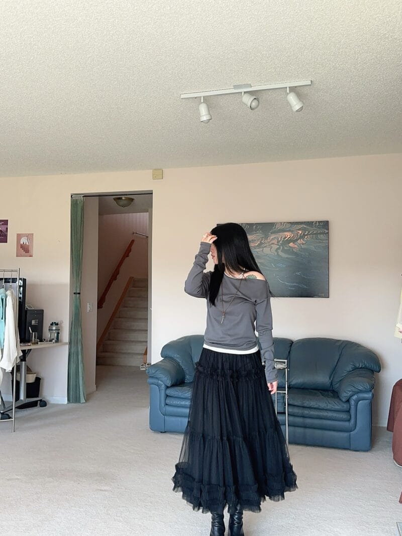 今年特别火的仙气飘飘的纱纱半身裙