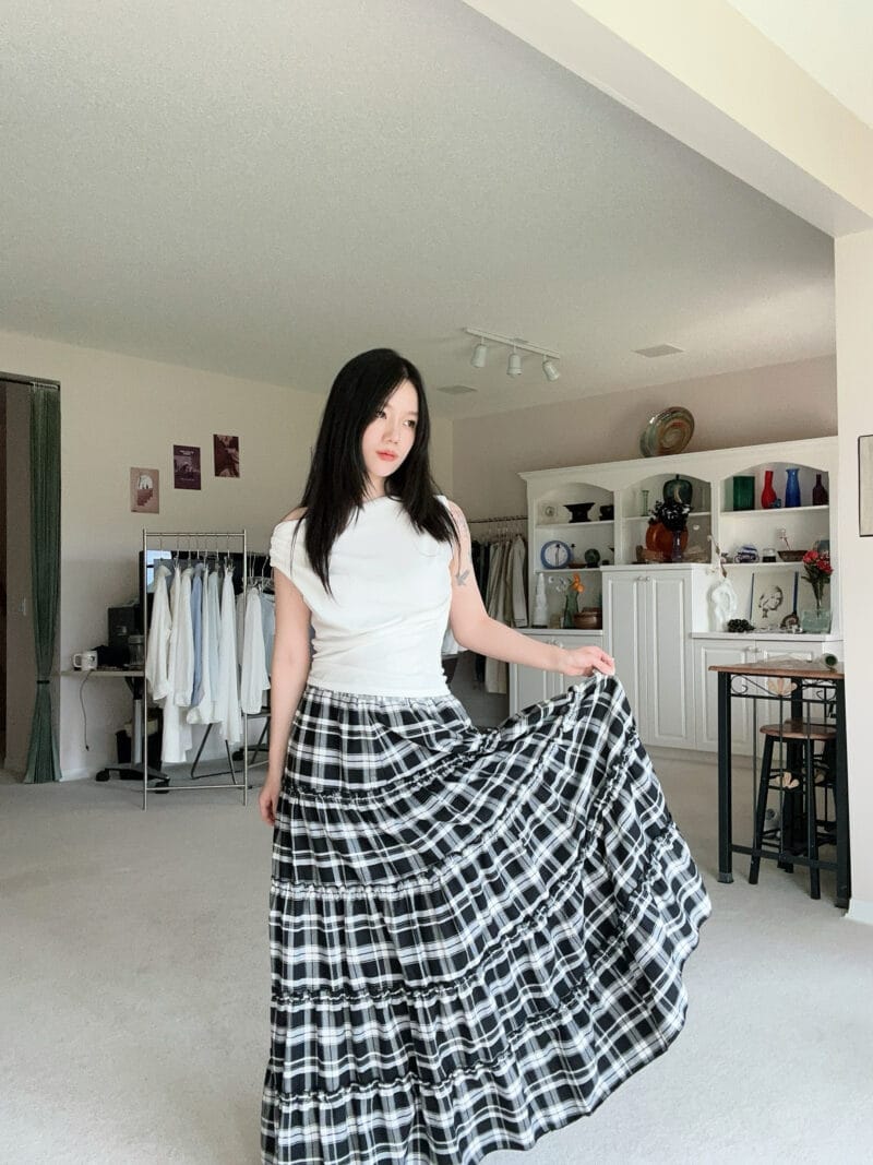能贯穿四季的百搭格子裙 微胖友好