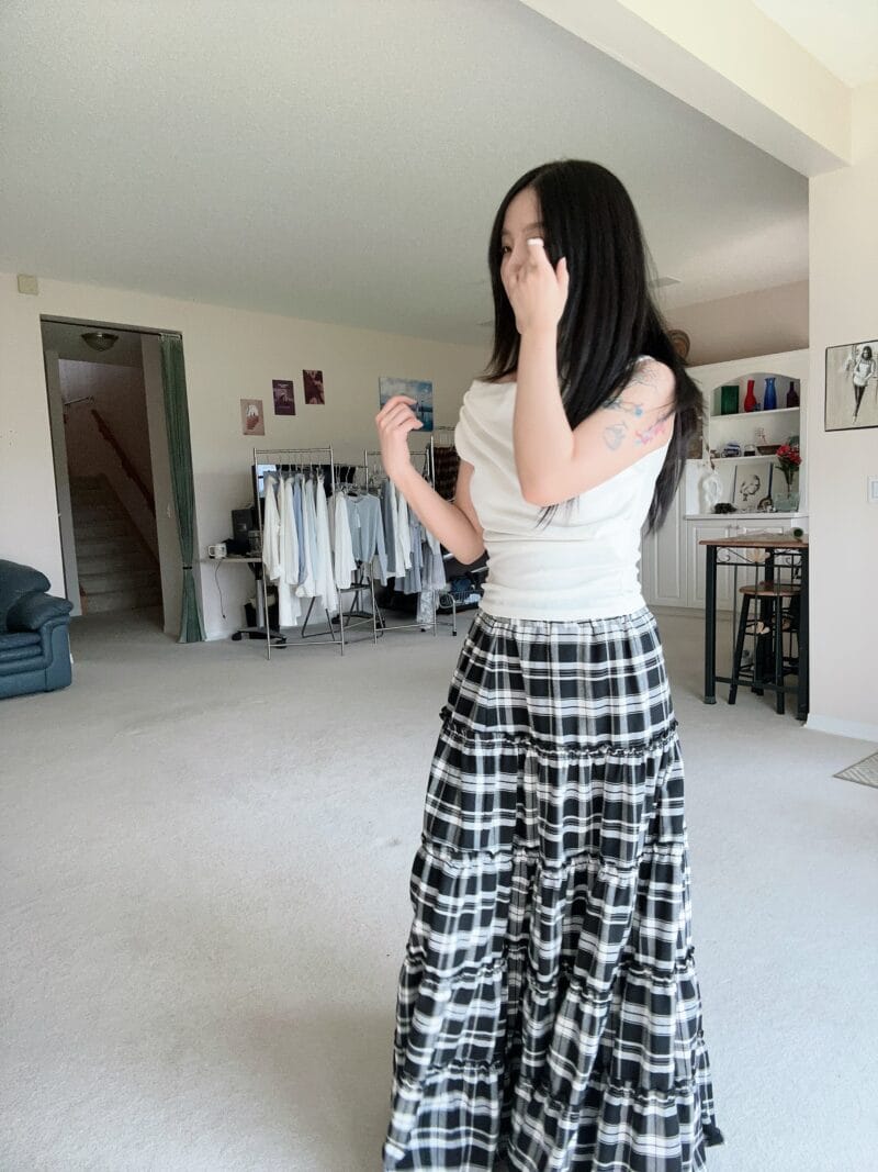 能贯穿四季的百搭格子裙 微胖友好