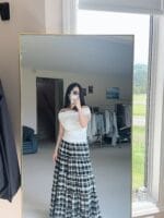 能贯穿四季的百搭格子裙 微胖友好