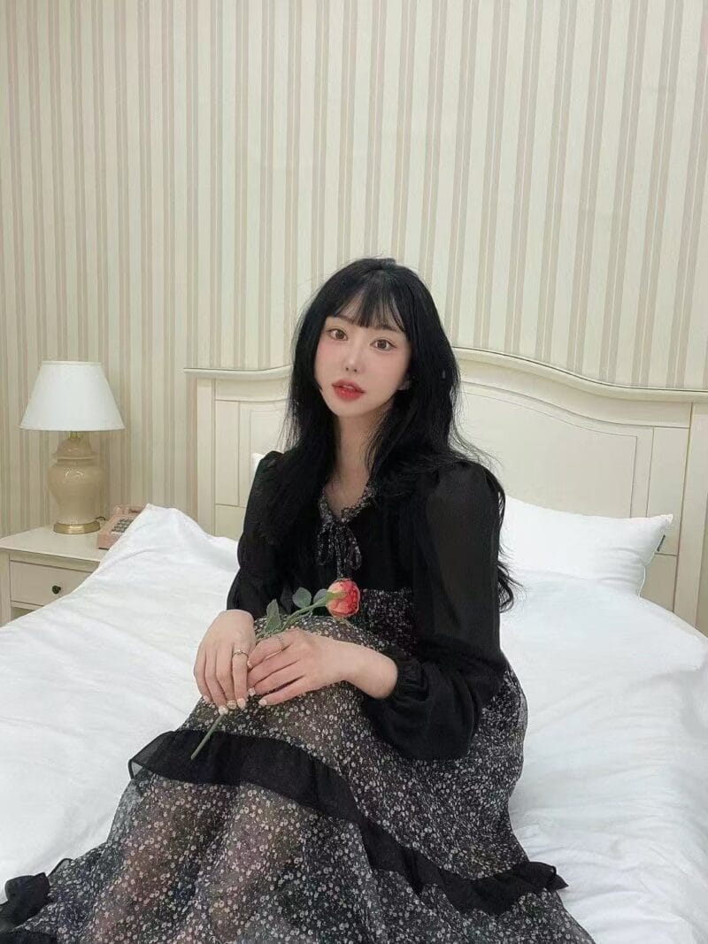 韩国碎花裙鼻祖 上班都可以穿的裙子 立体肌理感