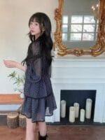 韩国碎花裙鼻祖 很有垂感的爱心公主蛋糕裙