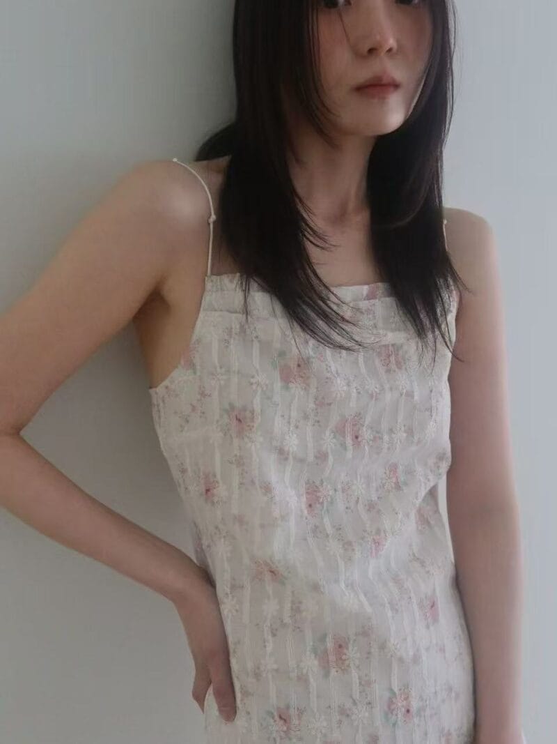 超有韩女ins感的碎花裙 清冷风