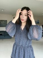 韩国碎花裙鼻祖 很有垂感的爱心公主蛋糕裙